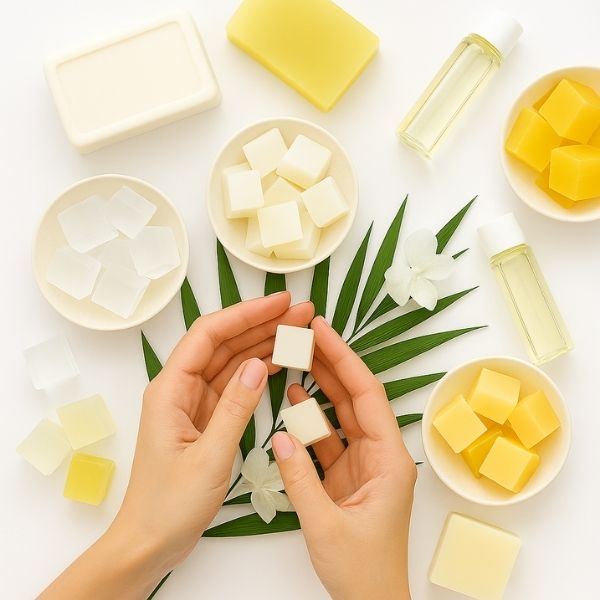 Ingrediente de calitate superioara (baza de sapun, parfumant sau pigment)